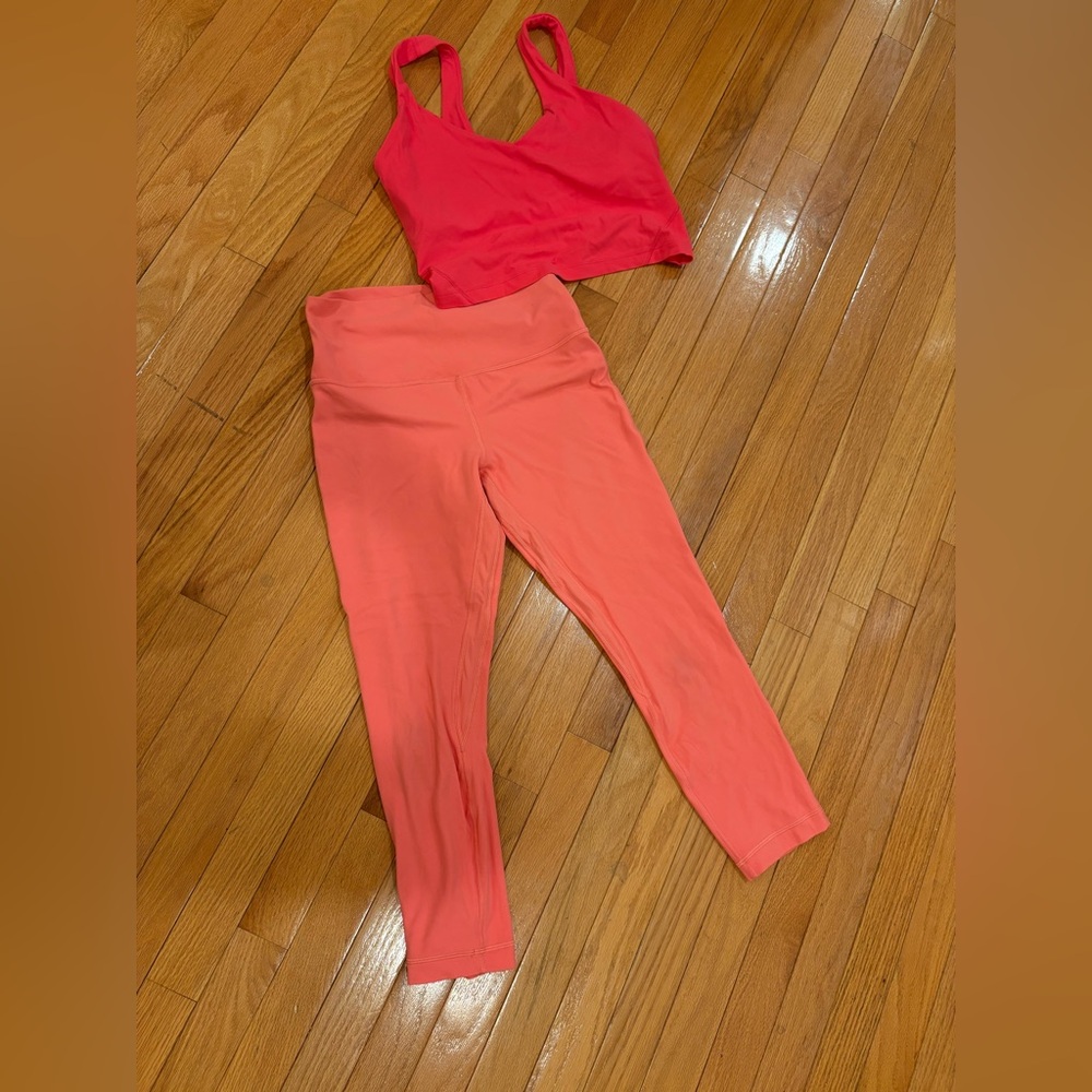 Lululemon raspberry cream align leggings size 8, 23 length
